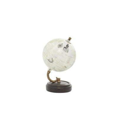 Wood Educational/Geographic Earth Yellow Globe