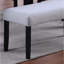 Banc de salle à manger rembourré classique en tissu doux gris anthracite 1pc Classic