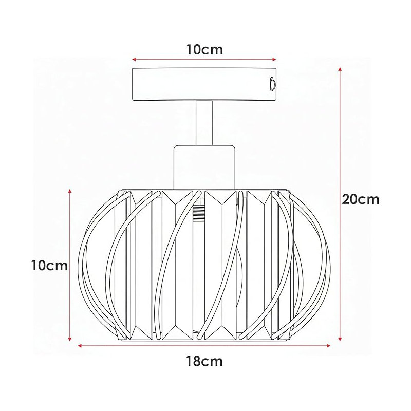 Semi Flush Mount, White