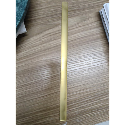 Bordure de tuile autocollante en verre miroir 5/8 x 12 pouces, dépolie, dorée, 15 pièces