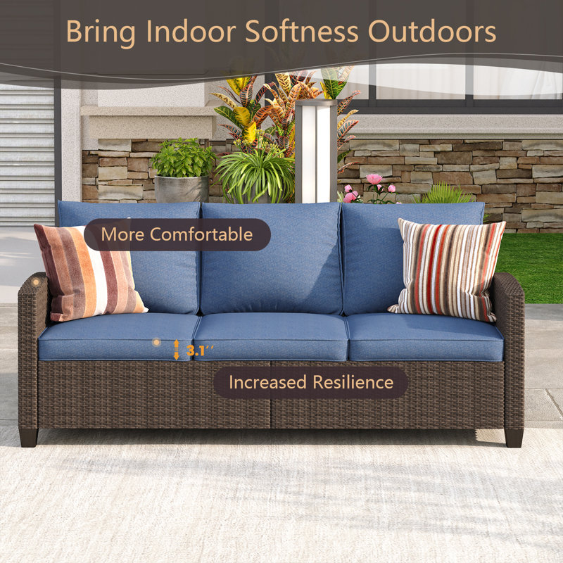 Ensemble de couverture pour patio 7 personnes, Bleu ardoise