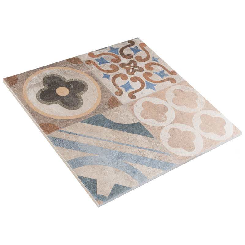 Cazorla Deco 12" x 12" Porcelain Patterned Singular Floor and Wall Tile