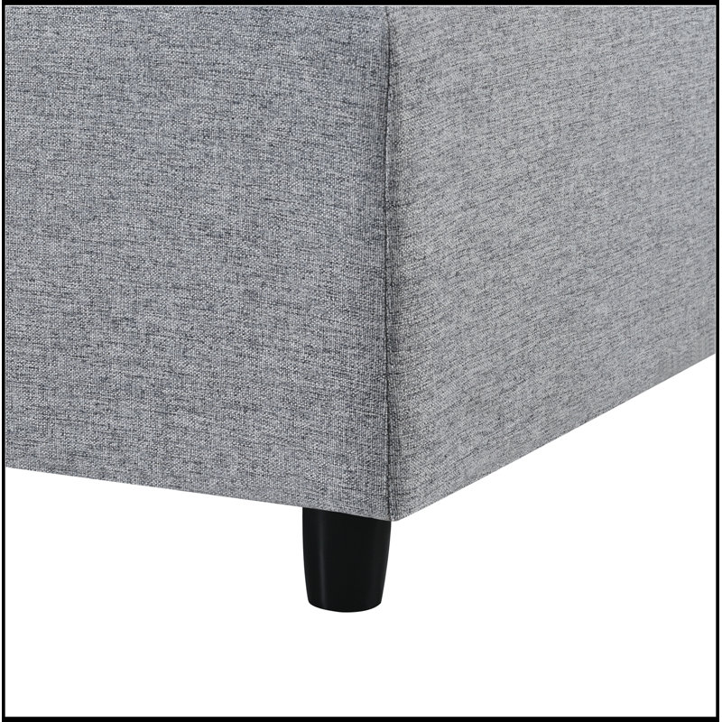 Canapé modulaire en U avec 2 repose-pieds mobiles, Gris