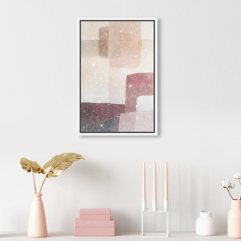 Ruby Dreams I Canvas Abstract Print by Oliver Gal, Black Frame, 10 x 15, 16"H x 11"W, White Frame