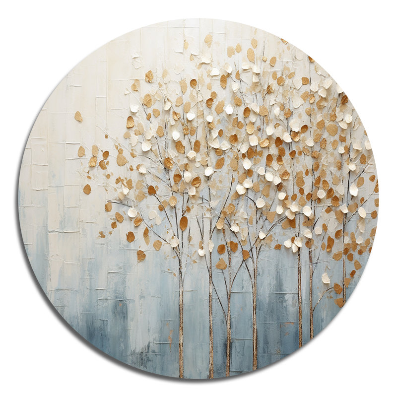 Graham - Paysages d'art rond en métal, H 29 po x l 29 po