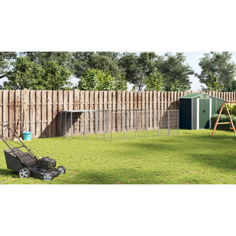 Dog Yard Kennel, Silver 