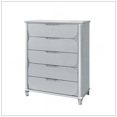 Commode argentée LAURA