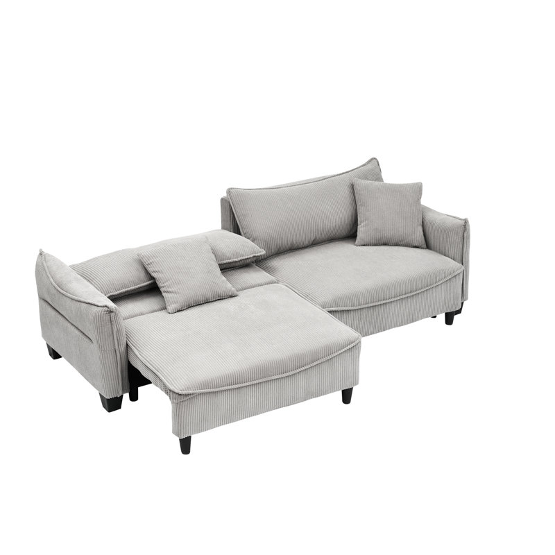 Corduroy With Construction - Lasting Quality Versatile 3 Easy To Clean & Stylish, Gray