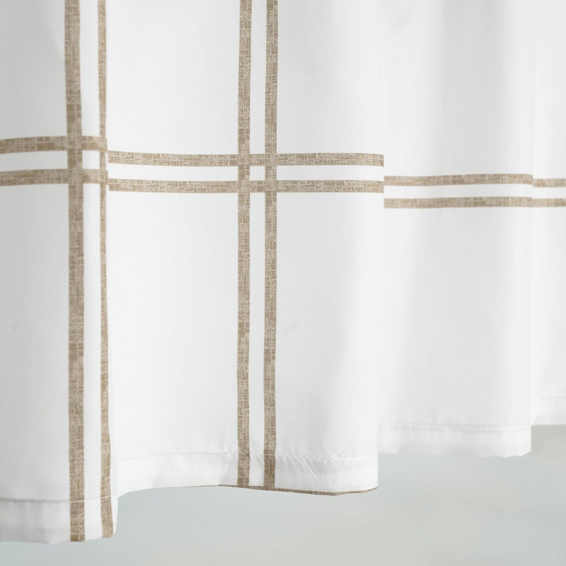 Plaid Tailored Window Valance, Khaki