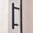 32-33.5"W X 75"H Pivot Single Swing Shower Door, Aluminium Alloy In Matte Black, 1/4" (6Mm) Thick SGCC Tempered Clear Glass.