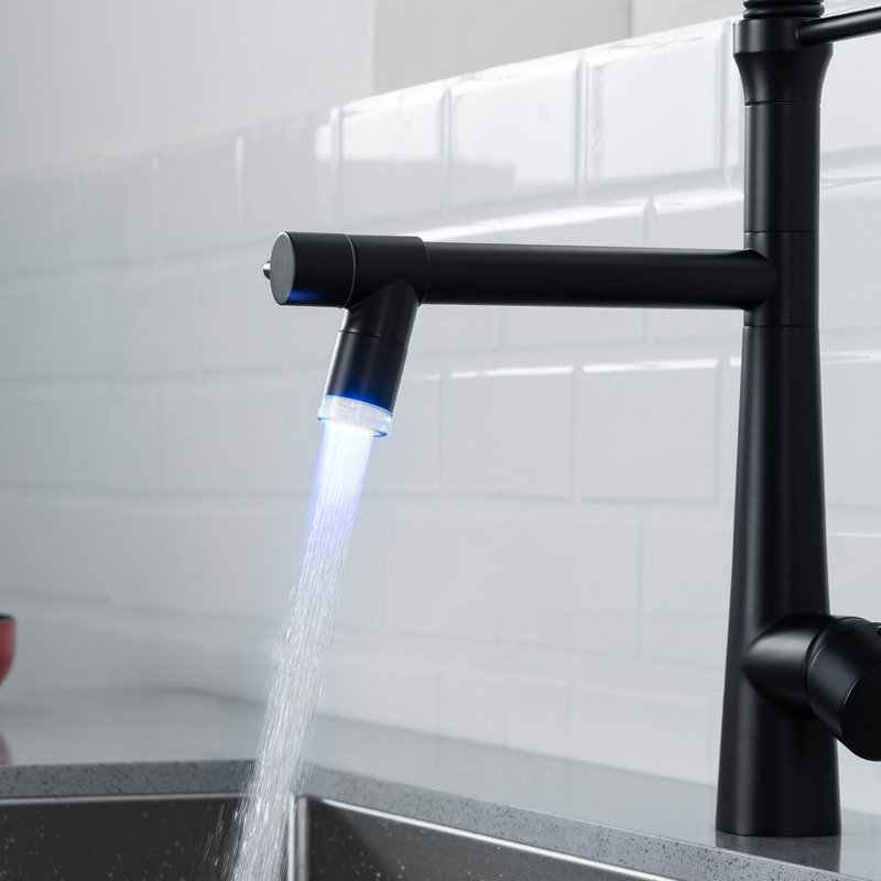 FLG Pull Down Kitchen Faucet, Black