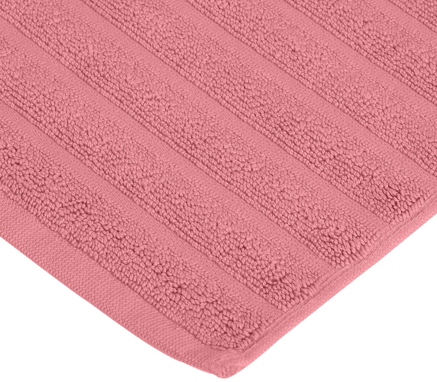Pardue Cotton Bath Mat, Solid Color, Rosewood