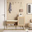 Banc de rangement polyvalent pour chaussures 2 en 1 avec tablettes réglables et coussin