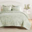 Ensemble de courtepointe pour grand lit 3 pièces Greenland Home Fashions Olivia Mint 90 x 90 + 20 x 26 (2)-105343868