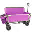 Chariot pliant 3-en-1 avec siège de banc et rangement, protection contre les brevets - comprend 1 sac de glace, 500 lb poids lourd, roues tout-terrain de capacité de 180 L pour le camping, la plage, les sports, le jardin, le mauve-128815599-128815593