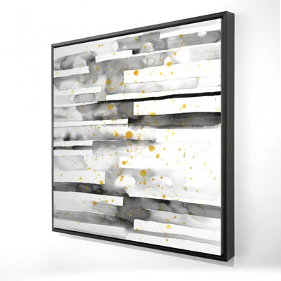 «Black Stripes With Gold Splash»