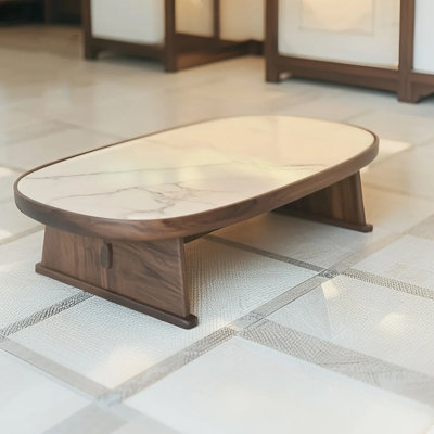 Table basse à panneau en noyer chinois