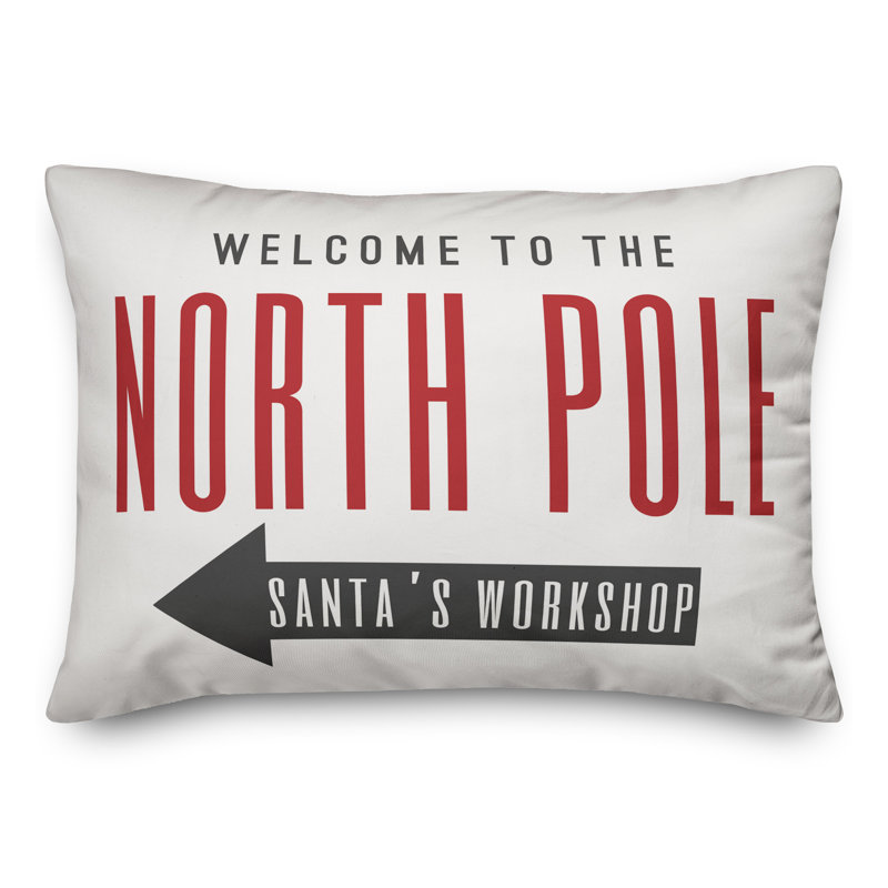  Coussin Welcome to the North Pole