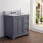 Derby Cashmere 36'' Single Sink Bathroom Vanity Set with Mirror-300224426-300224427