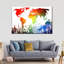 «Rainbow World Map», reproduction sur toile-92519121