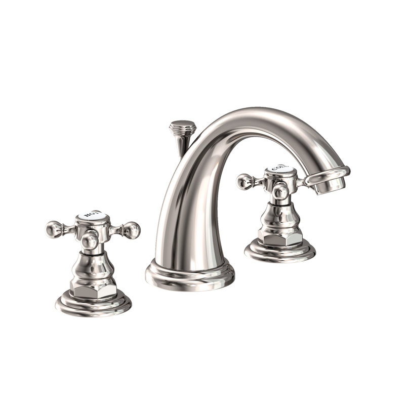 Alveston Widespread Bathroom Faucet with Drain Assembly, Polished Nickel