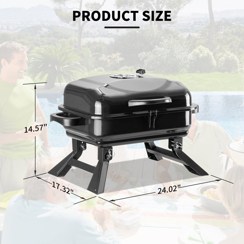 GDY 23.82'' W Portable Charcoal Grill