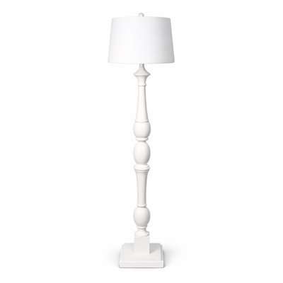  Lampe balustre en résine Crossmill, 61 po x 16 po, blanc