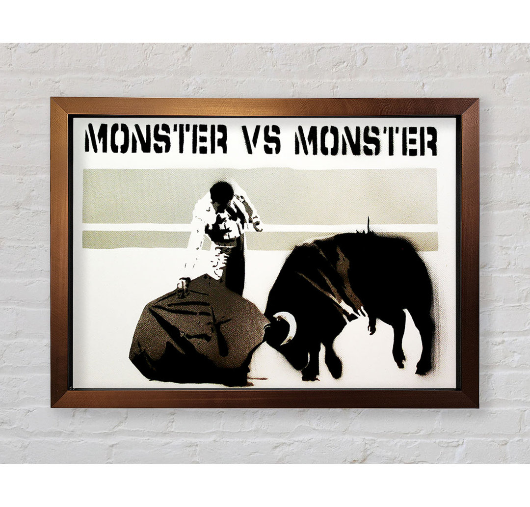 Gerahmtes Leinwandbild Monster Vs Monster