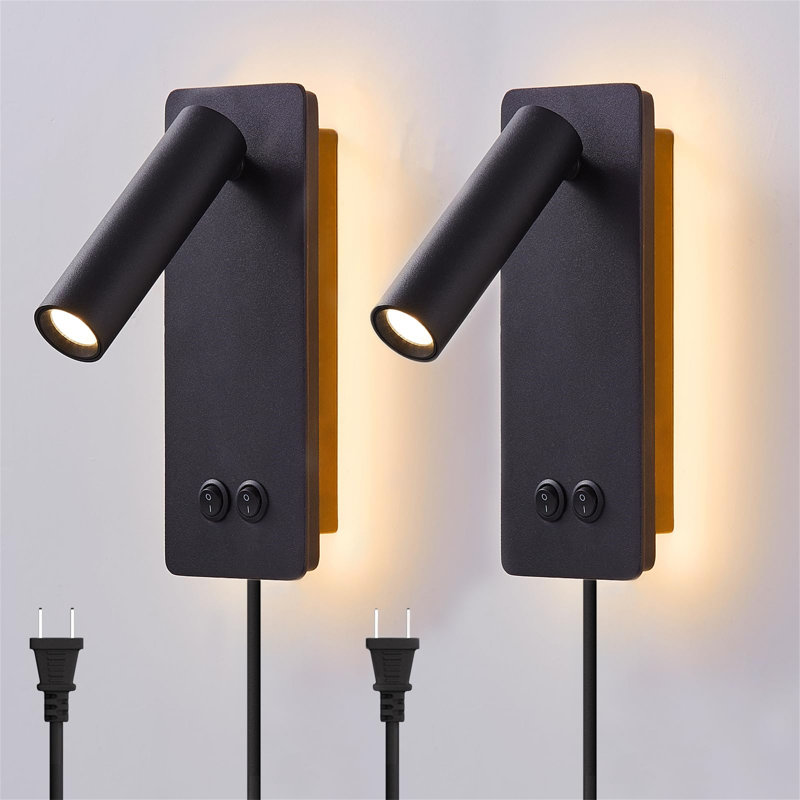 LED Plug-in Spotlight, Black