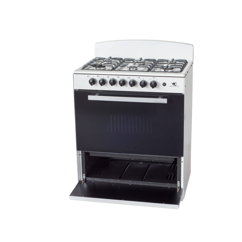 Cuisinière autoportante de 30 po avec une capacité de four de 4,0 pieds cubes - 6 brûleurs scellés Sabaf italiens -, Blanc
