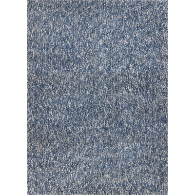 Tapis indigo ou ivoire en polyester 7 pi x 9 pi