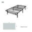 Cadre de lit plateforme pliable en métal robuste pour lit simple-1694838620