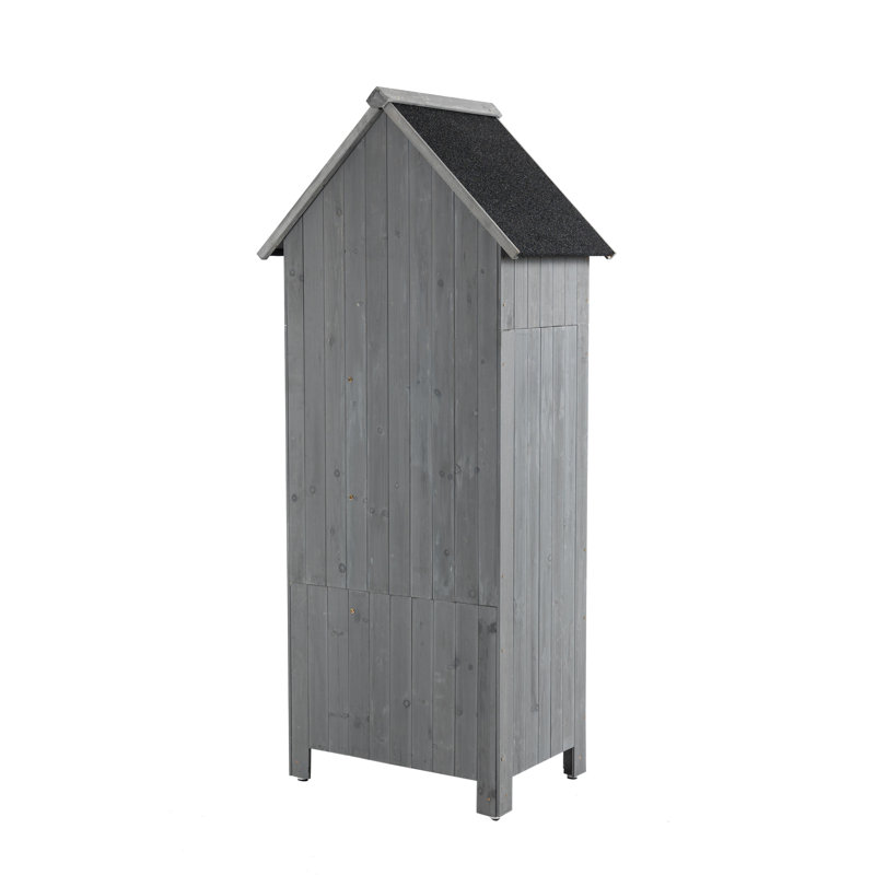 Remise extérieure pour outils de jardin, toit en asphalte imperméable en bois, spacieux, différents outils pour