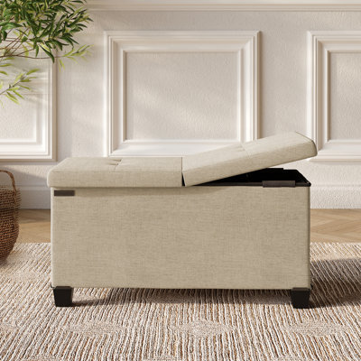 Banc de rangement avec repose-pieds Vérrant