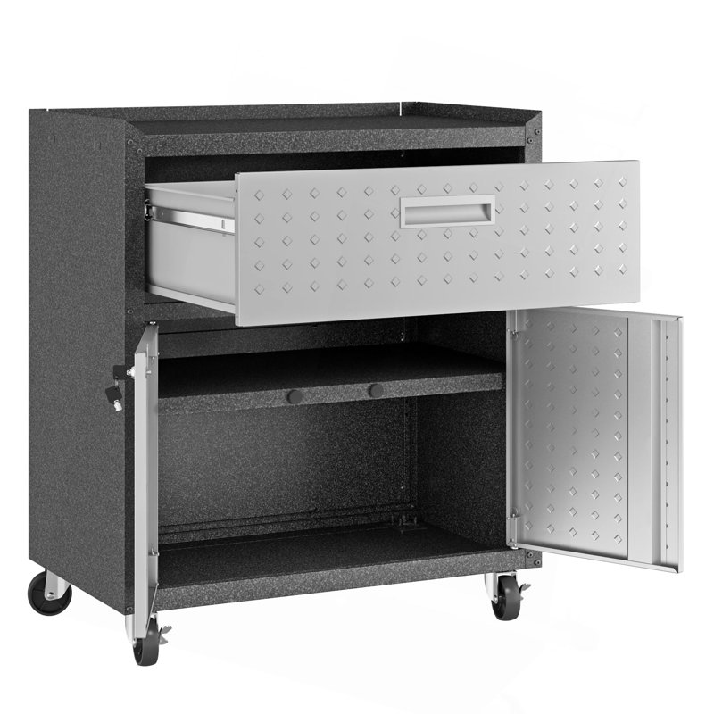 Armoire roulante pour garage gris foncé, Dark Grey