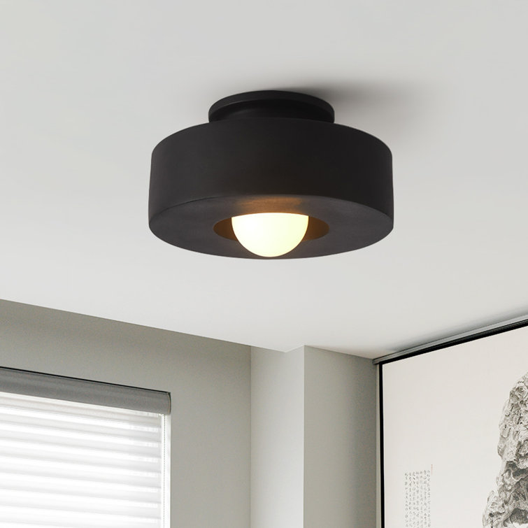 Blayke Minimalist Resin Flush Mount Close to Ceiling Lighting Fixture