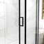 Porte de douche de 56 po x l 60 po x H 70 po, enceinte coulissante en verre trempé de 8 mm, noir mat, double face facile à nettoyer, pour installation dans la salle de bain