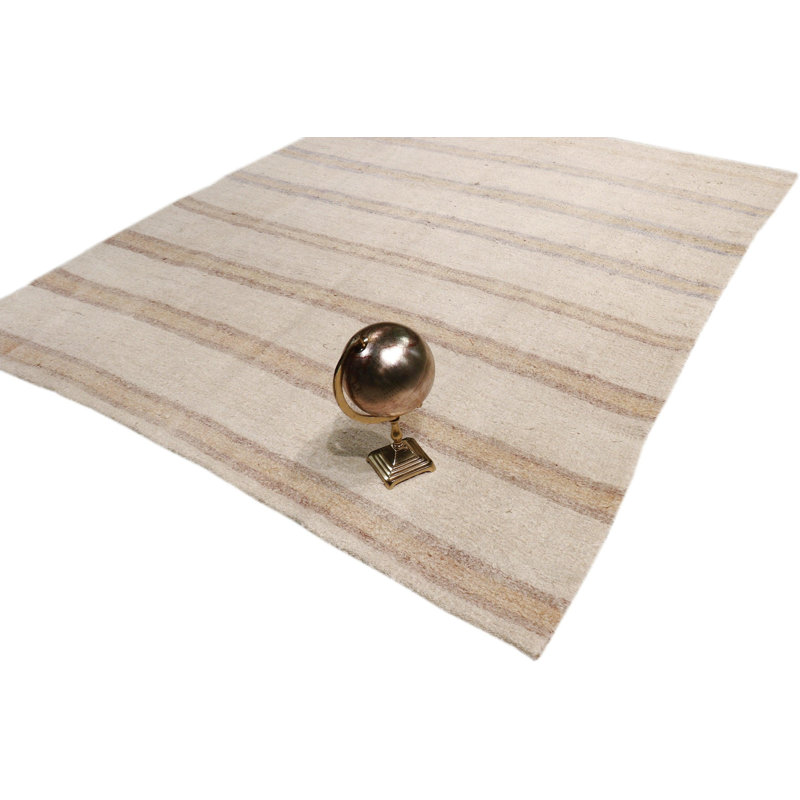 Terriek Striped Area Rug in Ivory