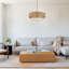 Plafonnier semi-encastré en rotin tissé lin, lampe de style boho moderne à 3 lumières de style campagnard pour chambre à coucher, cuisine, salle à manger, salon, couloir, entrée