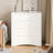 2 Modern 4-drawer Dresser With Recessed Handles For Bedroom, Living Room, Or Hallway(set of 2）