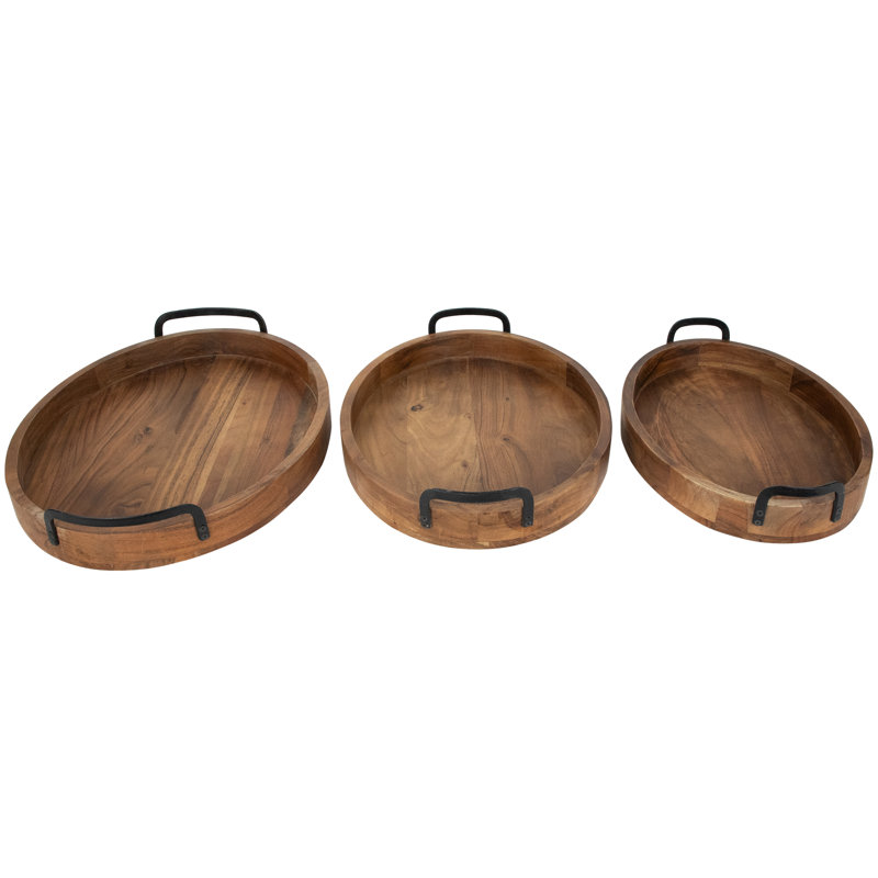 Wood Tray - Set of 3