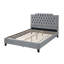 Velvet Full Size Bed 1Pc Bedframe Modern Tufted Upholstered Headboard Bedroom Furniture-1674149819