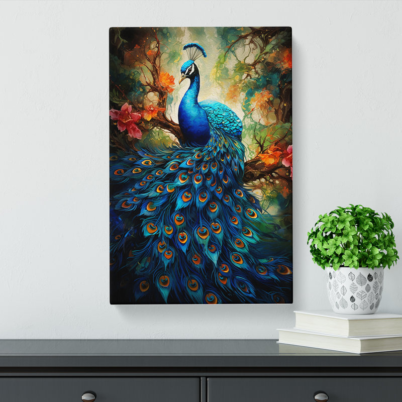 Peacock Contemporary - Print, 76cm H x 50cm W x 3cm D