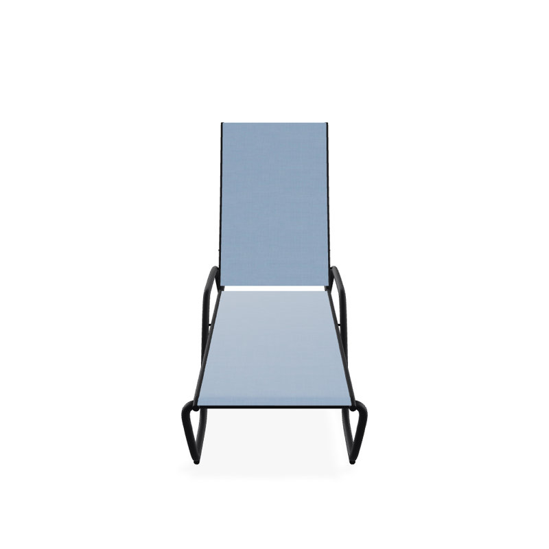 Chaise longue inclinable Gardenella, Noir texturé, Ciel 42D