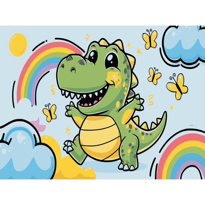 Tapis pour enfants Zoomie Kids, Rectangle 7 pi x 9 pi