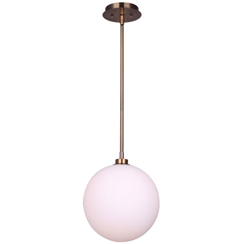 Luminaire suspendu sphérique 1 lumière Eleda, Or