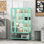 Modern Steel Display Cabinet with 3-Sided Glass and Integrated LED Lighting