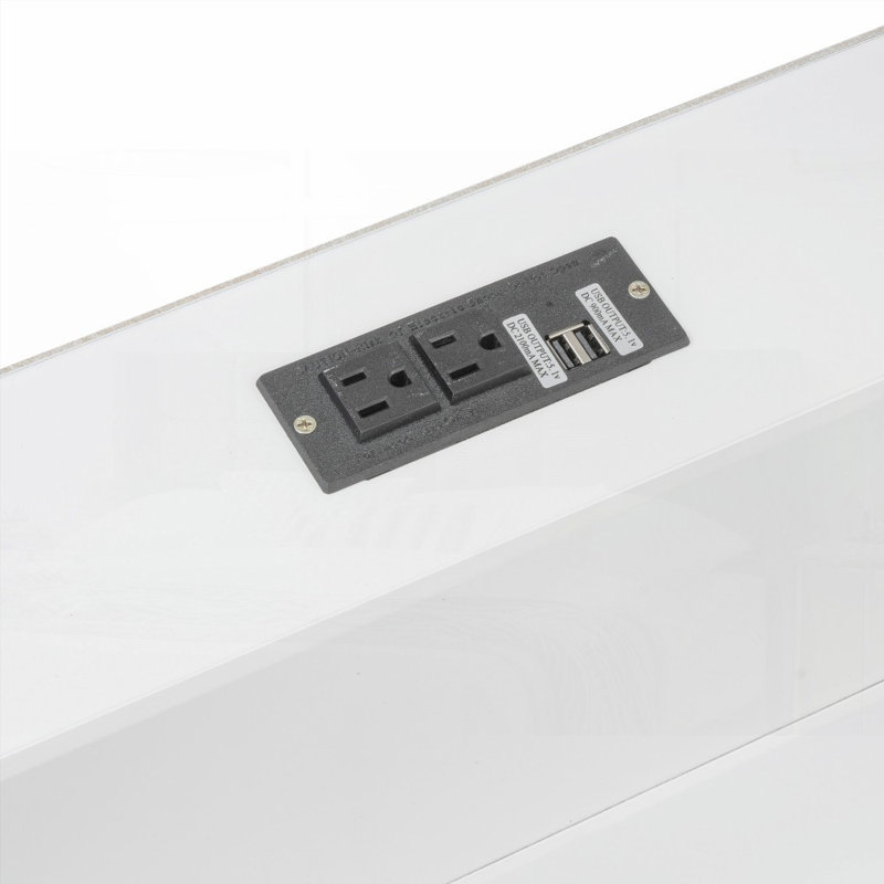 Grand lit superposé avec rangement Ports USB - aucun sommier requis, robuste et amp; Durable, Blanc