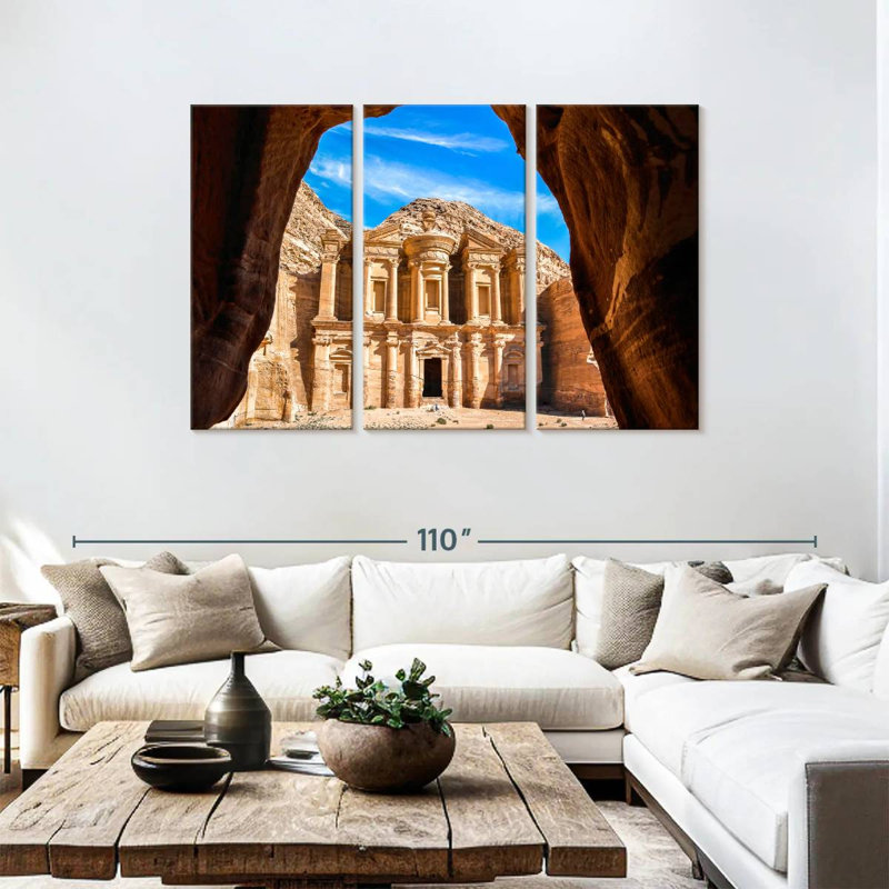 Sebbie Ad-Deir à Petra, H 48 po x l 74 po