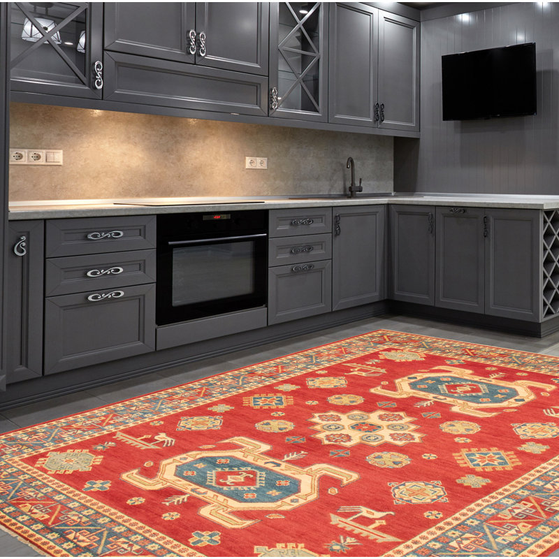 Tapis rouge foncé Finest Ghazni 6 pi 7 po x 9 pi 8 po